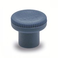 Bouton champignon technopolymère bleu, Détectable par détecteur de métaux