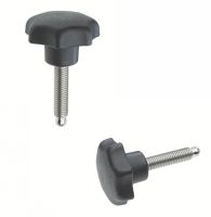 Bouton &eacute;toile &agrave; tige filet&eacute;e &agrave; bille