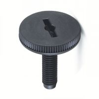 Vis molet&eacute;e plate, technopolym&egrave;re, Noire