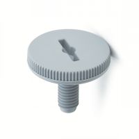 Vis molet&eacute;e plate, technopolym&egrave;re, Grise