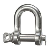 Manille droite inox, avec axe vissé goupillé, grade 60