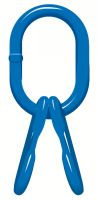 Maille de tête triple, Acier grade 100, bleu