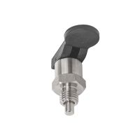 Doigt d'indexage avec levier, Avec dispositif de blocage, inox