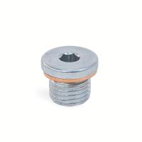 Bouchon d'huile 6 pans creux, Acier, joint cuivre
