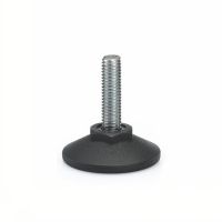 Pied technopolym&egrave;re, &agrave; tige filet&eacute;e inox, Sans empreinte, sans disque antiglisse