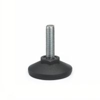 Pied technopolym&egrave;re, &agrave; tige filet&eacute;e inox, Sans empreinte, avec disque antiglisse