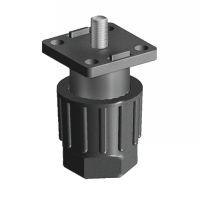 Pied technopolym&egrave;re, pour profil&eacute;s aluminium, hauteur r&eacute;glable