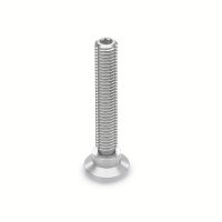 Pied à rotule, Tige inox, embase inox
