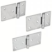 Charnière Acier, percée, asymétrique