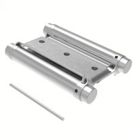 Charni&egrave;re &agrave; ressort r&eacute;glable, double action, inox