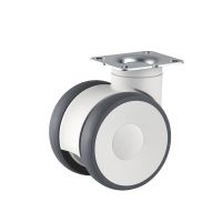 Roulette pour meuble pivotante, &agrave; platine, Sans frein