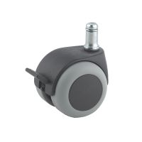 Roulette pour meuble pivotante, &agrave; tige &agrave; clips, Avec frein