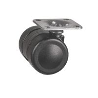 Roulette pour meuble pivotante, &agrave; platine, Sans frein