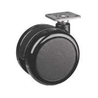 Roulette pour meuble pivotante, &agrave; platine, Sans frein