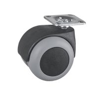 Roulette pour meuble pivotante, &agrave; platine, Sans frein