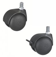 Roulette pour meuble pivotante, &agrave; tige filet&eacute;e