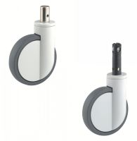 Roulette m&eacute;dicale pivotante, &agrave; tige