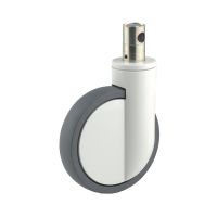 Roulette m&eacute;dicale pivotante, &agrave; tige