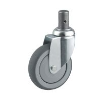 Roulette m&eacute;dicale pivotante, &agrave; tige, Sans blocage