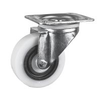 Roulette charge moyenne &agrave; platine, Pivotante, sans frein