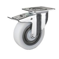 Roulette charge moyenne &agrave; platine, Pivotante, avec frein arri&egrave;re