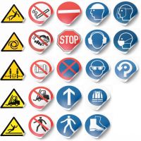 Autocollant de signalisation, d'interdiction, d'obligation et de danger