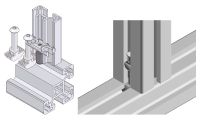 Fixation &agrave; boulon forme B, Largeur de profil&eacute; 30 &agrave; 60 mm - Exemple d'application