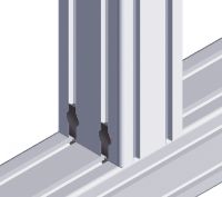 Fixation &agrave; boulon forme B, Largeur de profil&eacute; 80 &agrave; 100 mm - Exemple d'application