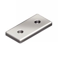 Plaque de jonction rectangulaire avec 2 trous