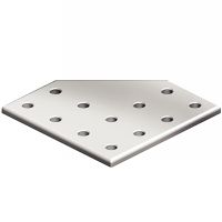 Plaque de jonction en L avec 12 trous