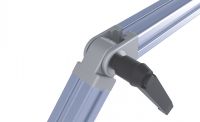 Raccord articul&eacute; &agrave; friction r&eacute;glable, avec manette indexable - Exemple d'application