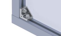 Equerre de fixation pour panneaux, Avec visserie - exemple d'application
