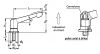 Manette indexable zamac, &agrave; palier, &agrave; tige filet&eacute;e, acier ou inox - Sch&eacute;ma