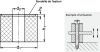 Plot antivibratoire cylindrique, al&eacute;s&eacute;, avec 1 rondelle de fixation, acier, 70 Shore - sch&eacute;ma