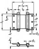 Charni&egrave;re &agrave; ressort r&eacute;glable, double action, inox - Sch&eacute;ma