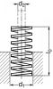Ressort de compression hélicoïdal, charge légère - Schéma