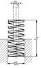 Ressort de compression hélicoïdal, charge extra forte - Schéma