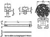 Embase pour serre-c&acirc;ble, bidirectionnelle - Sch&eacute;ma