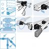 Crochet porte-outils, Pour profil&eacute; - Montage