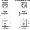Plaque de fixation pour roulette pivotante - Sch&eacute;ma